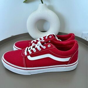Vans Red and White Women's Shoes